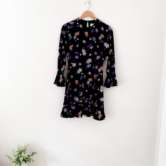 Eliza J Black Floral mini Dress - Picture 2 of 9